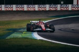 Ferrari Formula 1 car racing track corner