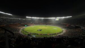 ICC T20 World Cup cricket stadium night crowd