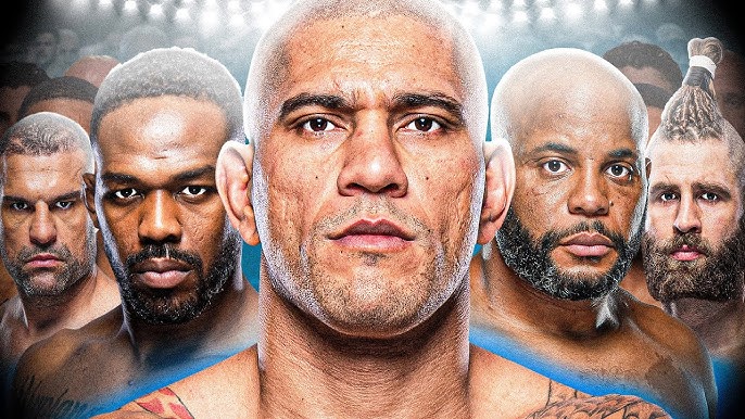 UFC light heavyweight championship fight in octagon