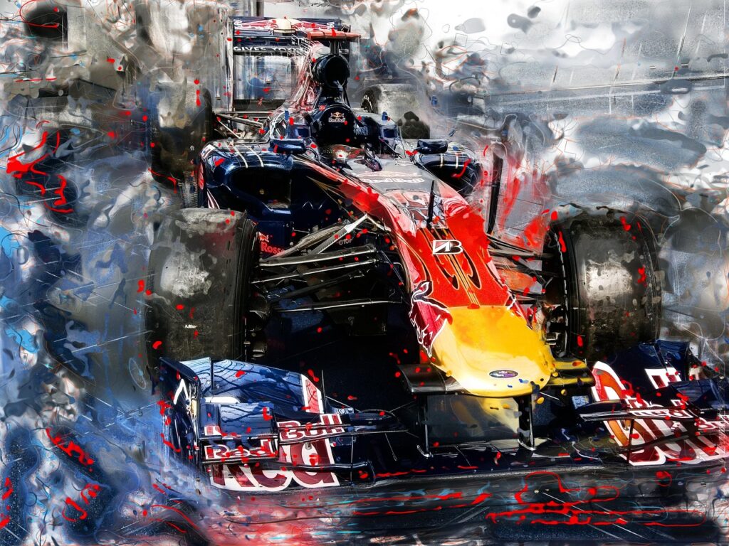 Formula 1 2026 car using active aero on a straight