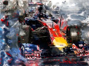 Formula 1 2026 car using active aero on a straight