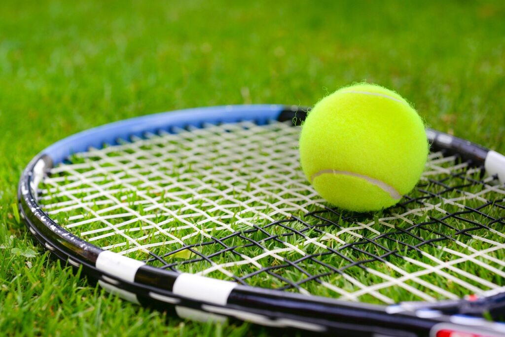 Grass tennis court in the style of the Wimbledon Championships
