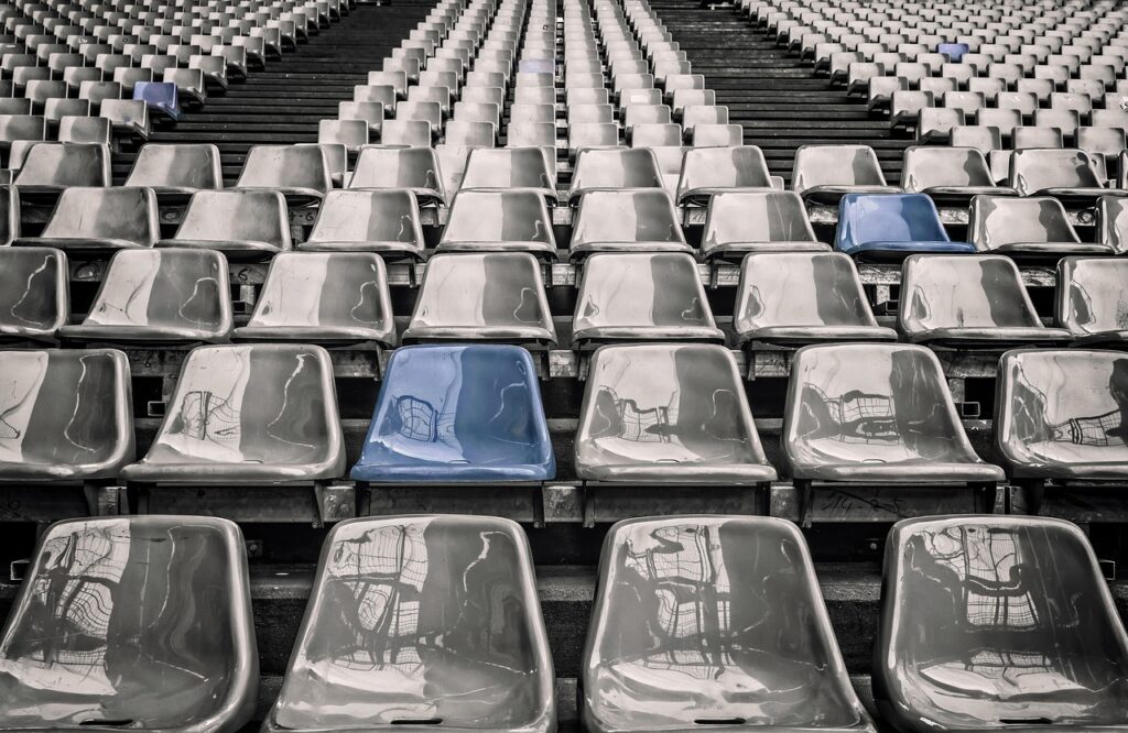 Inside a football stadium before a World Cup 2026 knockout tie